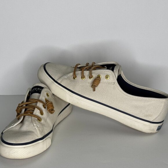 Sperry Shoes - Sperry Canvas Women’s Casual Shoes Off White  9.5M